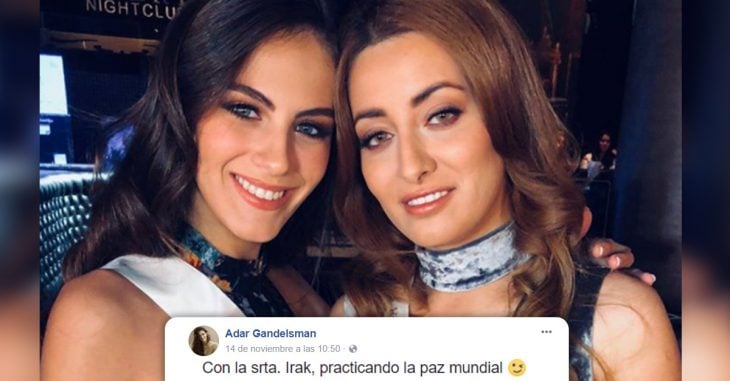 Esta selfie entre Miss Irak y Miss Israel desató una serie de críticas