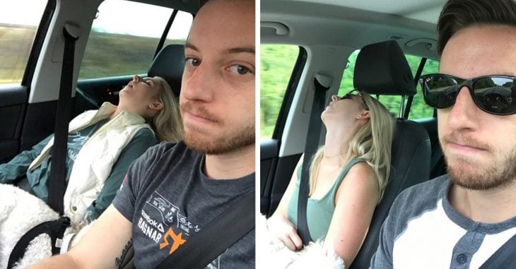 Este chico hizo una divertida compilación de las fotos de viaje de su esposa