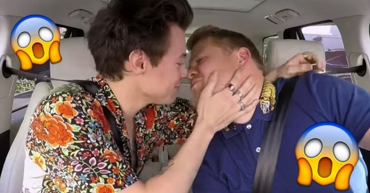 Harry Styles beso a James Corden en Carpool Karaoke edición navidad