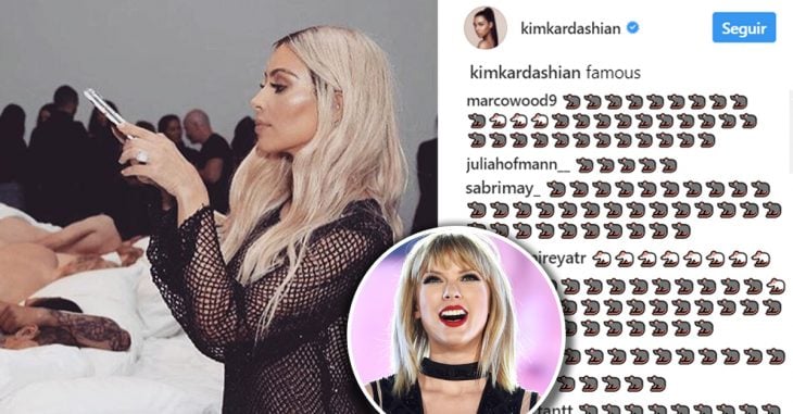 Kim Kardashian ataca de nuevo a Taylor Swift en Instagram y esta fue la respuesta de los fans