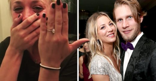 Kaley Cuoco rompe en llanto cuando su novio le propone matrimonio