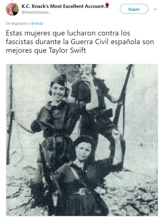 Comentarios en Twitter sobre las mujeres que son mejores que Taylor Swift 