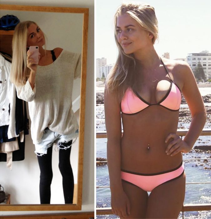 Personas antes y después de superar la anorexia 