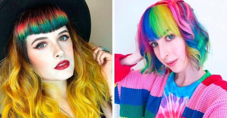 Rainbangs la nueva tendencia de color en Instagram