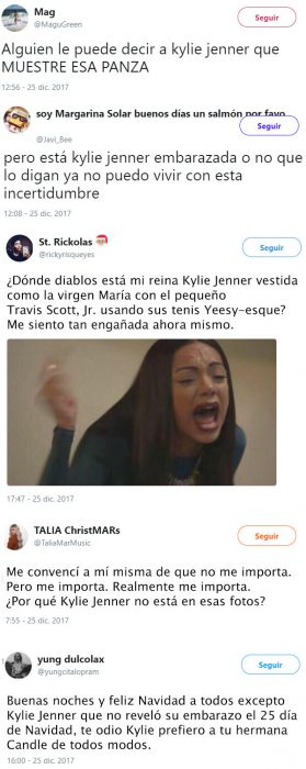 Reacciones de Kylie Jenner Navidad