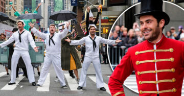 Zac Efron y Hugh Jackman detienen (LITERAL) el tráfico con divertido musical callejero