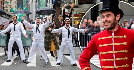 Zac Efron y Hugh Jackman detienen el tráfico en Nueva York con un increíble show