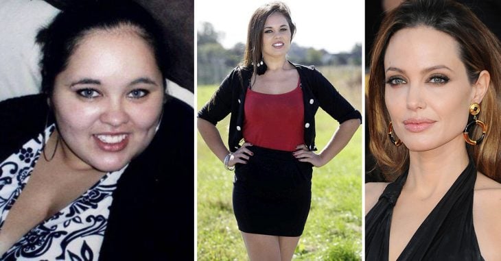 Esta mujer bajó de peso solo porque admira a Angelina Jolie