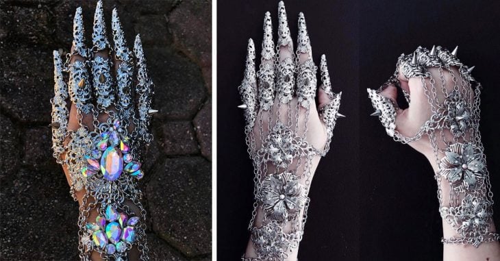 Esta diseñadora crea impresionantes guantes de metal