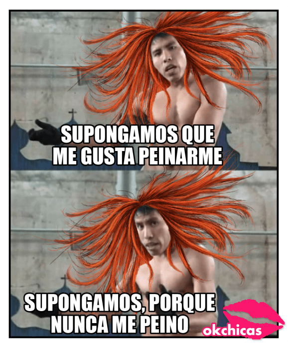 Mejores memes - supongamos que me gusta peinarme - supongamos porque nunca me peino