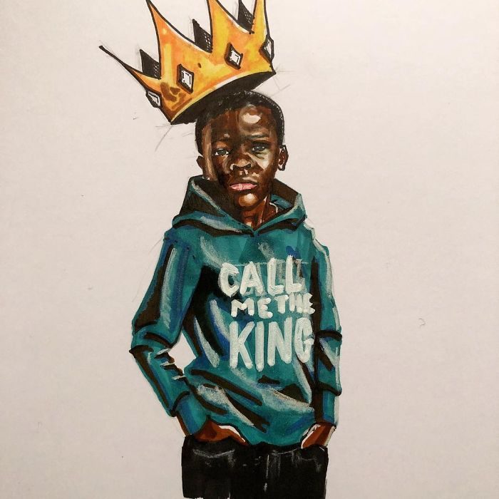 Dibujos reinterpretando campaña de H&M campaña