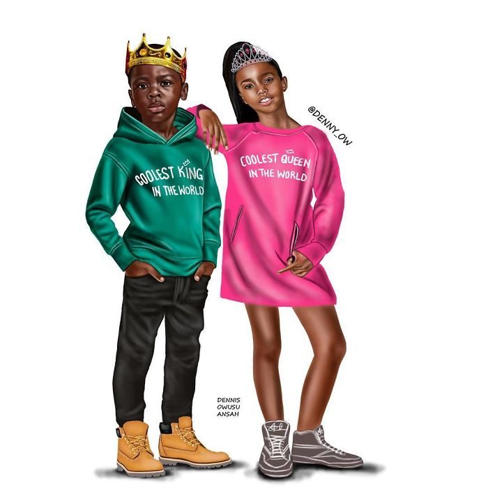 Dibujos reinterpretando campaña de H&M campaña