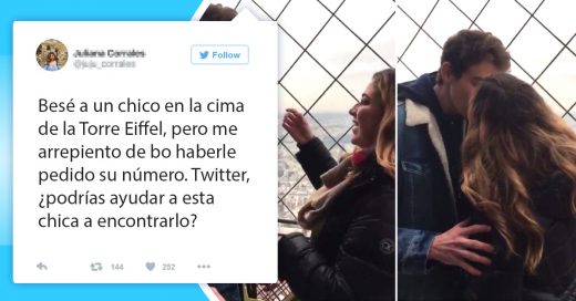 Chica busca al guapo chico que beso en la Torre Eiffel en Twitter