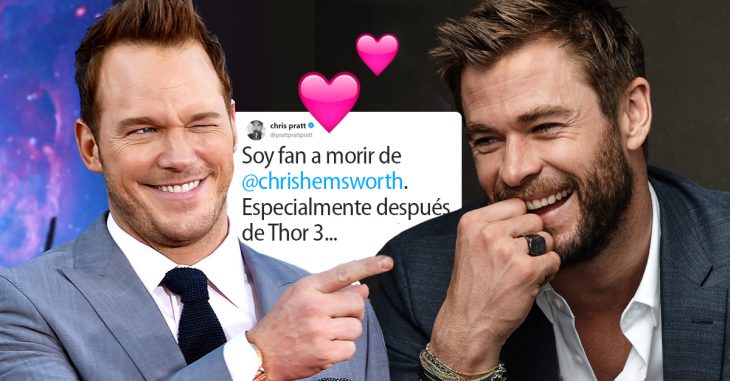 Chris Pratt se declara fan de Chris Hemsworth en Twitter