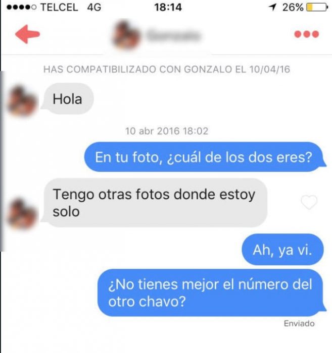 Conversaciones en Tinder que no terminaron nada bien 