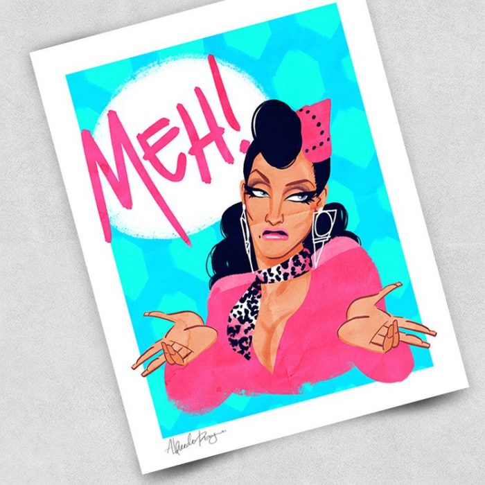 Ilustraciones que ha creado un mexicano para RuPauls Drag Race 