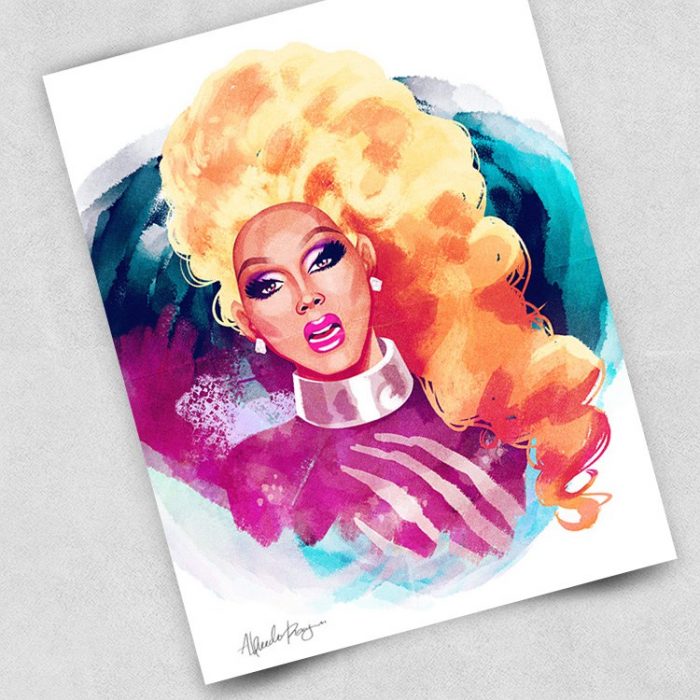 Ilustraciones que ha creado un mexicano para RuPauls Drag Race 