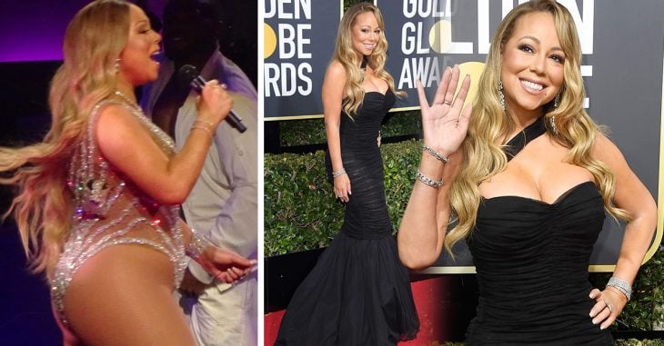 Mariah Carey sorprende a los asistentes de los Globos de Oro con su impactante figura