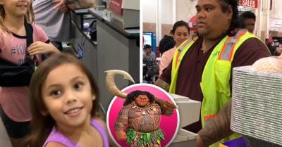 Niñas confunden a cajero con Maui de ‘Moana’; él cuidó su inocencia y les hizo creer que era real