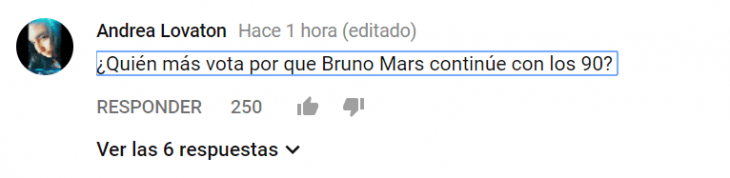 captura de pantalla comentario de youtube 