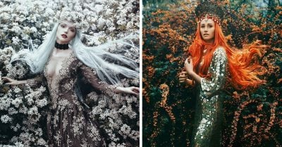 Fotógrafo convirte a mujeres comunes en princesas de la naturaleza; volverás a creer en los cuentos de hadas