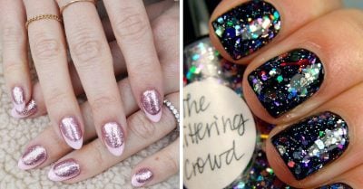 20 Diseños de uñas con MUCHO glitter para quebrar lámparas… porque nadie brillará más que tú