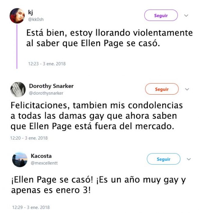 reacciones de tuiter del casamiento de ellen page