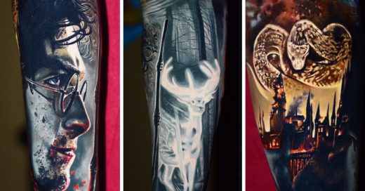 Artista crea el tatuaje más fascinante de Harry Potter con efecto tridimensional