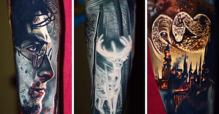 Artista crea el tatuaje más fascinante de Harry Potter con efecto tridimensional