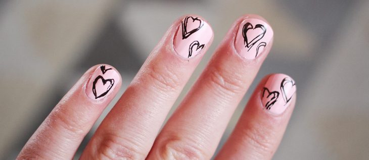 uñas san valentin