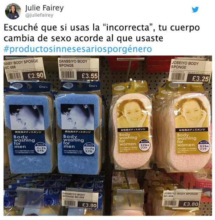 Productos innesesarios por genero