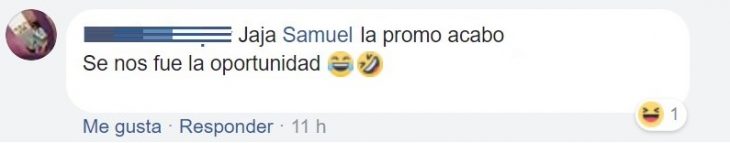 comentario en Facebook sobre agencia d viaje que regalo vuelo con ex