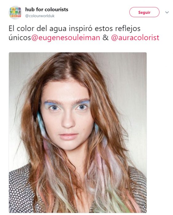 Comentarios en Twitter sobre la nueva tendencia de cabello opal que domina el 2018