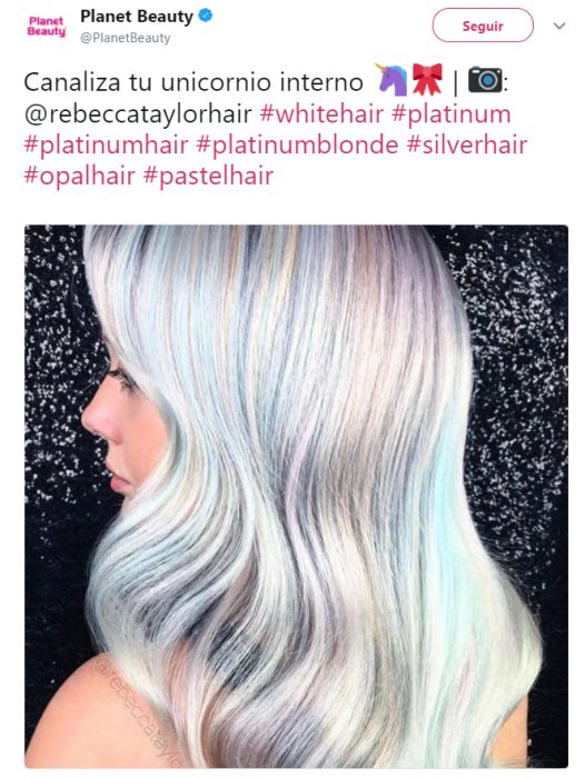 Comentarios en Twitter sobre la nueva tendencia de cabello opal que domina el 2018