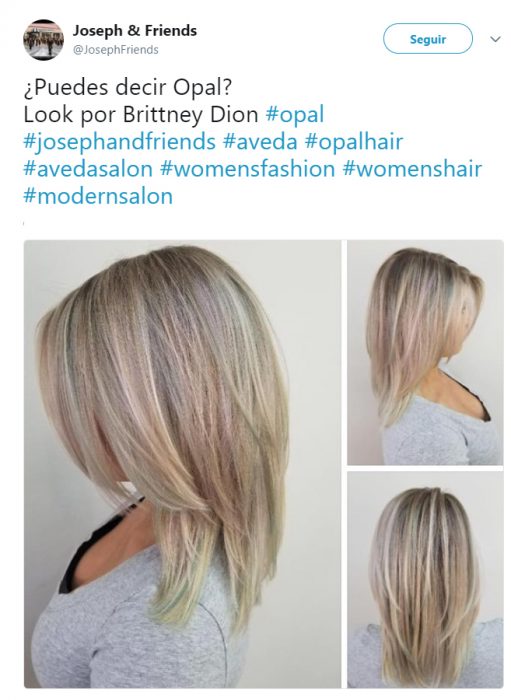 Comentarios en Twitter sobre la nueva tendencia de cabello opal que domina el 2018