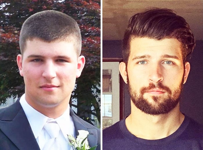 Antes y después de un chico que pasó de ser el patito feo a un sexi hombre