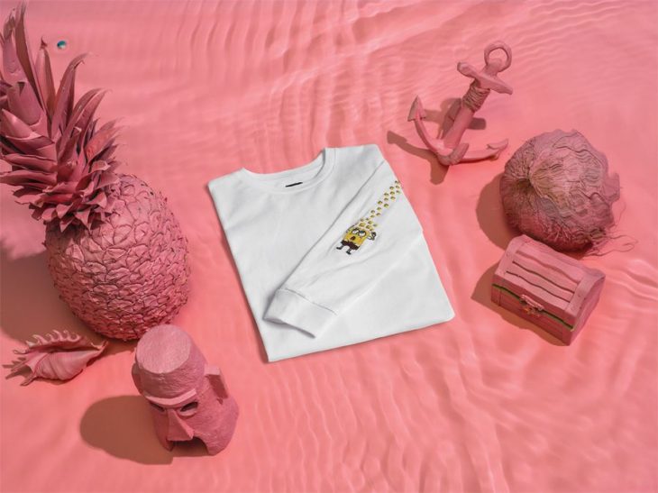 Colección de vans de Bob Esponja, Camisa blanca con el personaje impreso 