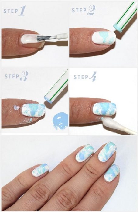 tutorial para uñas con olas de mar