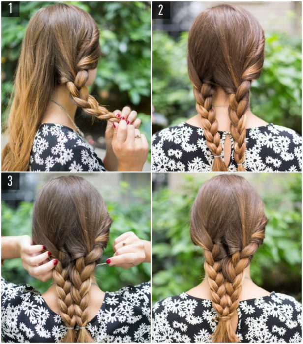 chica con trenzas 