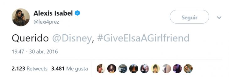 Comentarios en Twitter sobre la posibilidad de que Elsa de Frozen tenga novia 