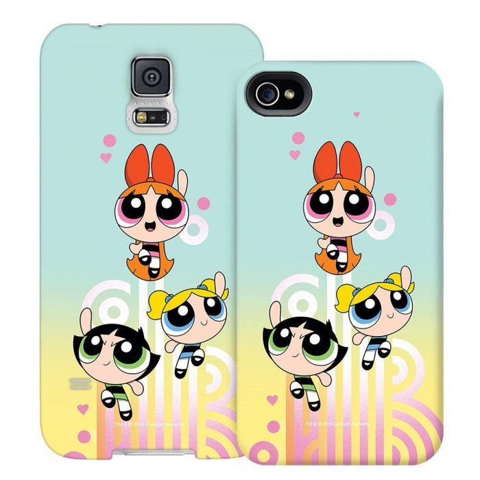 Case para celular con la imagen de las chicas superpoderosas