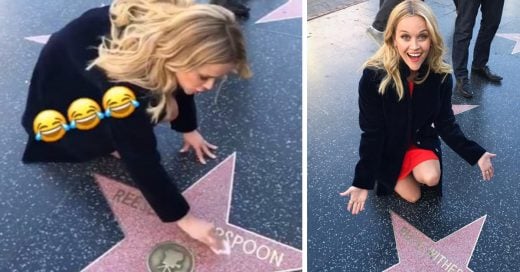 Reese Witherspoon limpió su propia estrella en el Paseo de la Fama de Hollywood, Internet no para de re