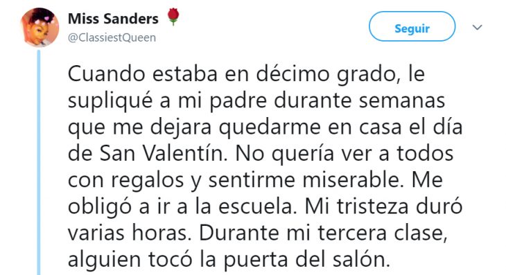 Comentarios en twitter sobre la lección que un padre le dio a su hija el día de San Valentín 