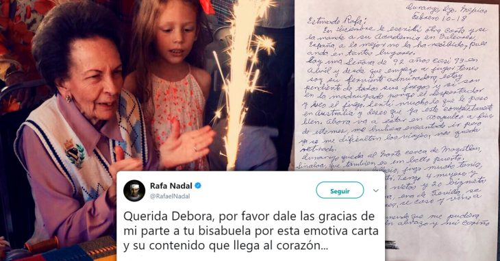 portada carta abuela para Rafael Nadal