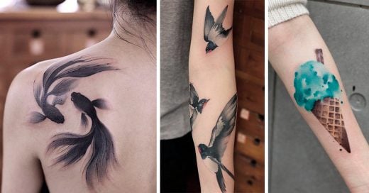 Esta artista usa una extraña técnica para hacer tatuajes