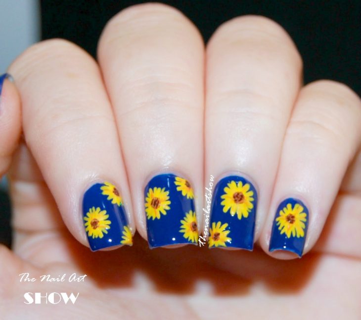 uñas girasol