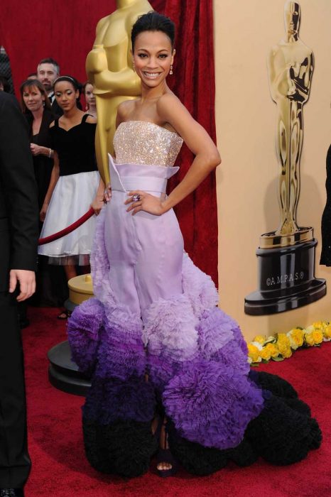 zoe saldana oscars 2010