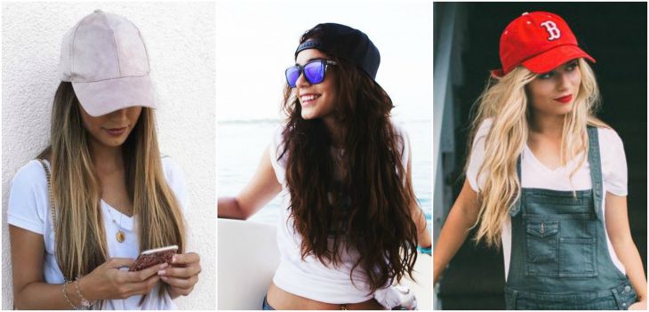 chicas usando gorras