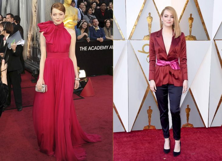 Actrices su primera alfombra roja premios oscar vs actualidad 