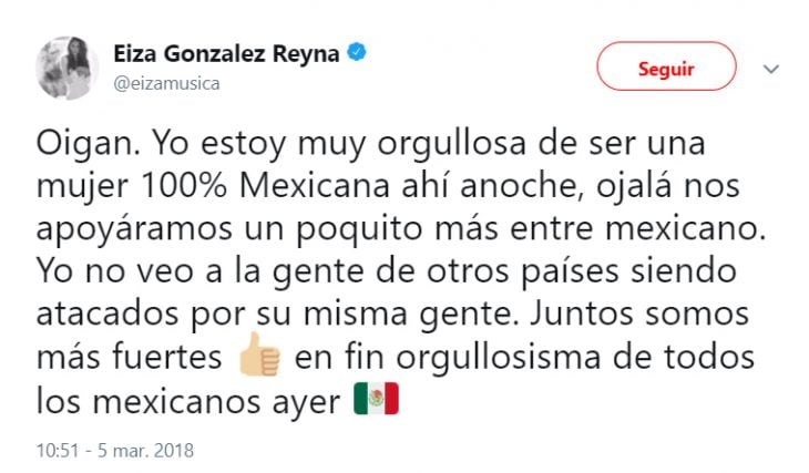 Comentarios en Twitter sobre el look de Eiza Gonzáles en los óscar